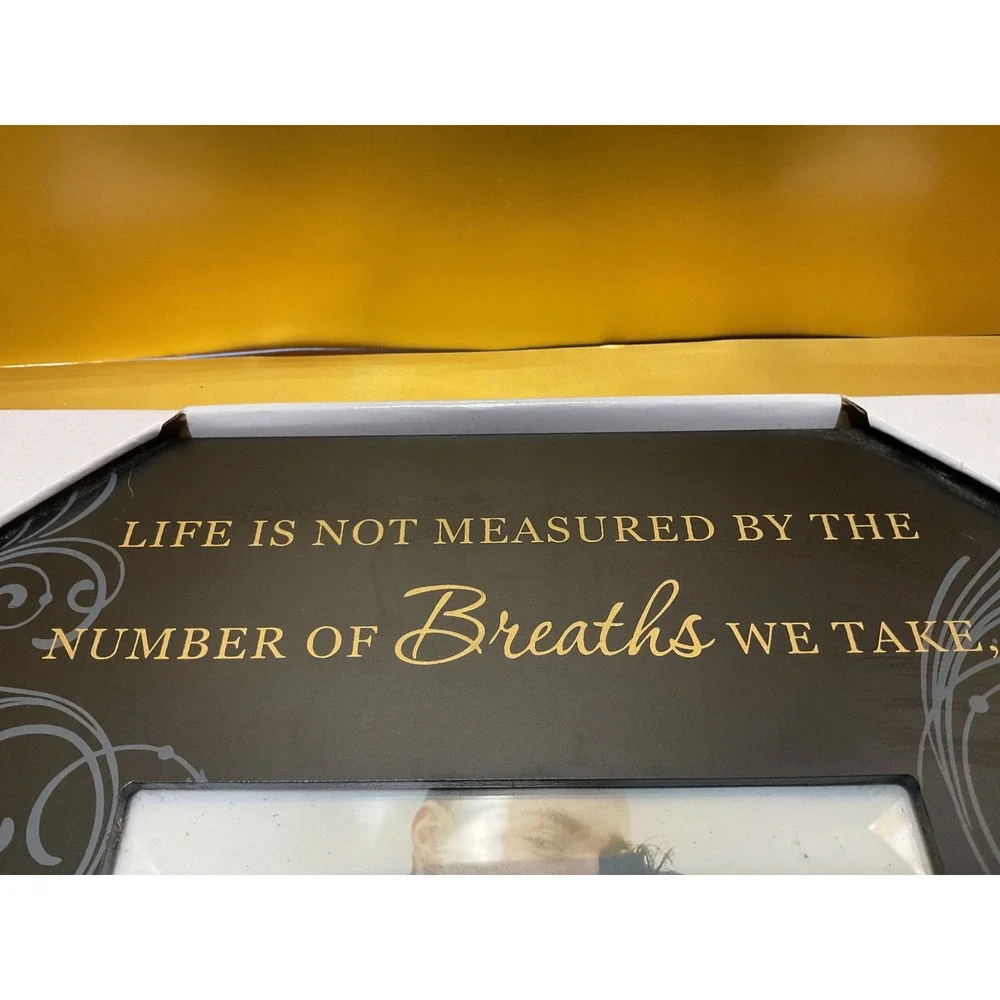Malden Designs 4x6 Life Moments Quote Photo Frame Black Gold 4276-46